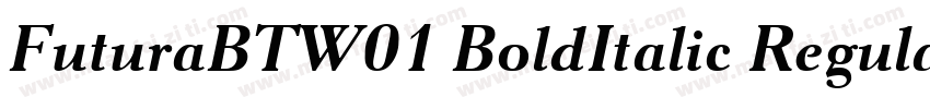 FuturaBTW01 BoldItalic Regular字体转换